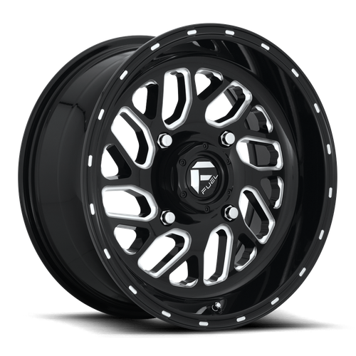 Fuel UTV D581 Triton UTV 16x7 Wheel, 4x156 Bolt Pattern, Gloss Black Milled Finish