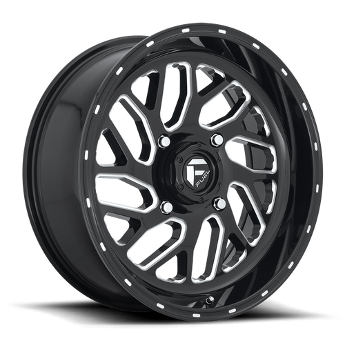 Fuel UTV D581 Triton UTV 18x7 4x137 Gloss Black Milled Wheel