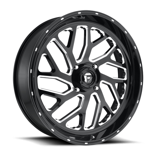 Fuel UTV D581 Triton UTV 24x7 4x137 Gloss Black Milled Wheel, +13 Offset