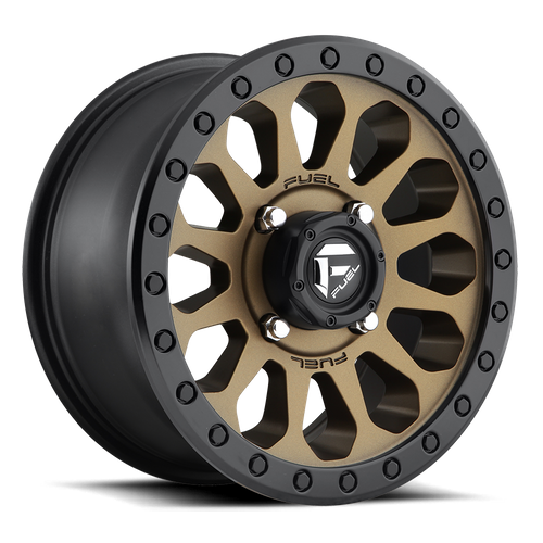 Fuel UTV D600 Vector UTV 15x7 Wheel, 4x137 Bolt Pattern, +38 Offset, Matte Bronze