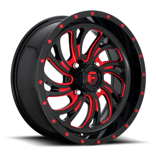 Fuel UTV D642 Kompressor UTV Gloss Black and Red Tint Wheel, 20 x 7, 4x137, +13 Offset