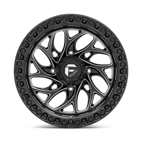 Fuel UTV D741 Runner UTV 15x10 4x156 Gloss Black Milled Wheel
