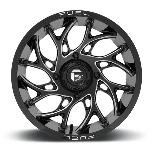Fuel UTV D741 Runner UTV 18x7 Gloss Black Milled Wheel, 4x156 Bolt Pattern