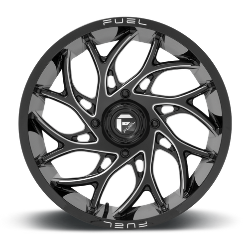 Fuel UTV D741 Runner UTV 20x7 Wheel, 4x137 Bolt Pattern, Gloss Black Milled