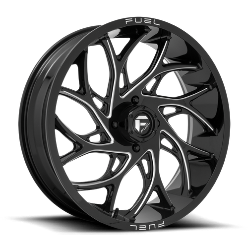 Fuel UTV D741 Runner UTV 24x7 4x137 Gloss Black Milled Wheel