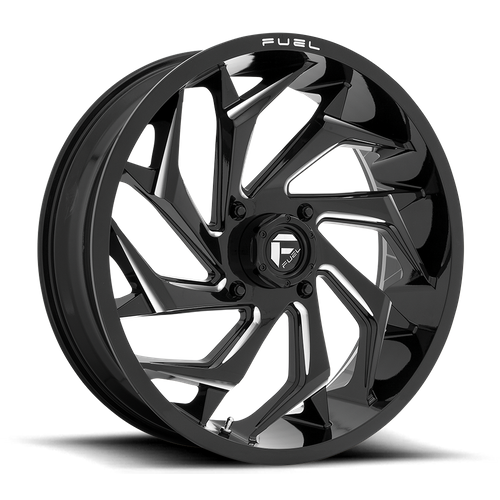 Fuel UTV D753 Reaction UTV 20x7 Wheel, 4x137 Bolt Pattern, Gloss Black Milled