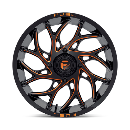 Fuel UTV D780 Runner UTV 20x7 Wheel, 4x137 Bolt Pattern, Gloss Black Milled Orange