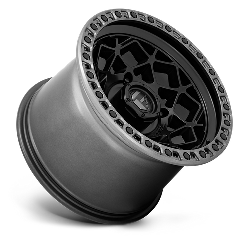 Fuel UTV D783 Unit UTV 15x10 Wheel, 4x137 Bolt Pattern, Matte Black with Gunmetal Ring