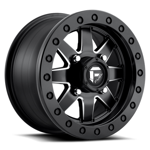 Fuel UTV D938 Maverick HD Beadlock Wheel 15x7, 4x156, +13 Offset, Matte Black Milled
