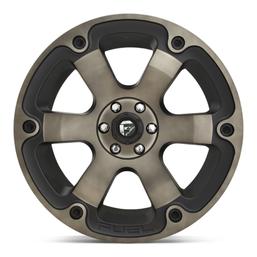Fuel 1PC D564 BEAST 20x9 Matte Black Double Dark Tint Wheel, 6x4.5 Bolt Pattern, +25 Offset
