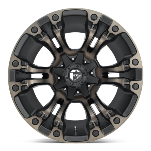 Fuel 1PC D569 Vapor 20x9 Matte Black Double Dark Tint Wheel, 5x4.5/5x5 Bolt Pattern, +1 Offset