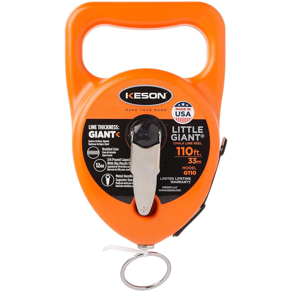 Keson Little Giant 110 ft. Chalk Line Reel