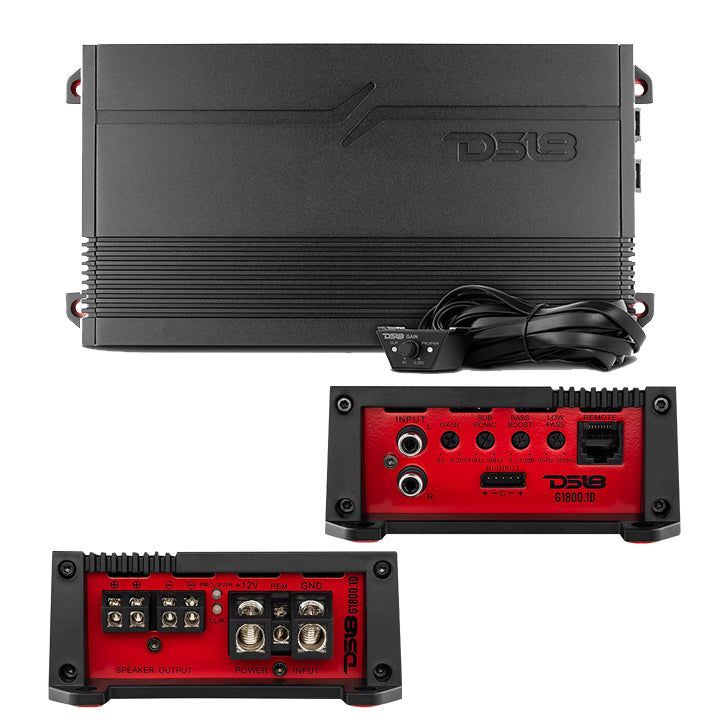 DS18 GENX 1 Channel Amplifier 1800 Watts Class D - High Power Car Audio Amplifier