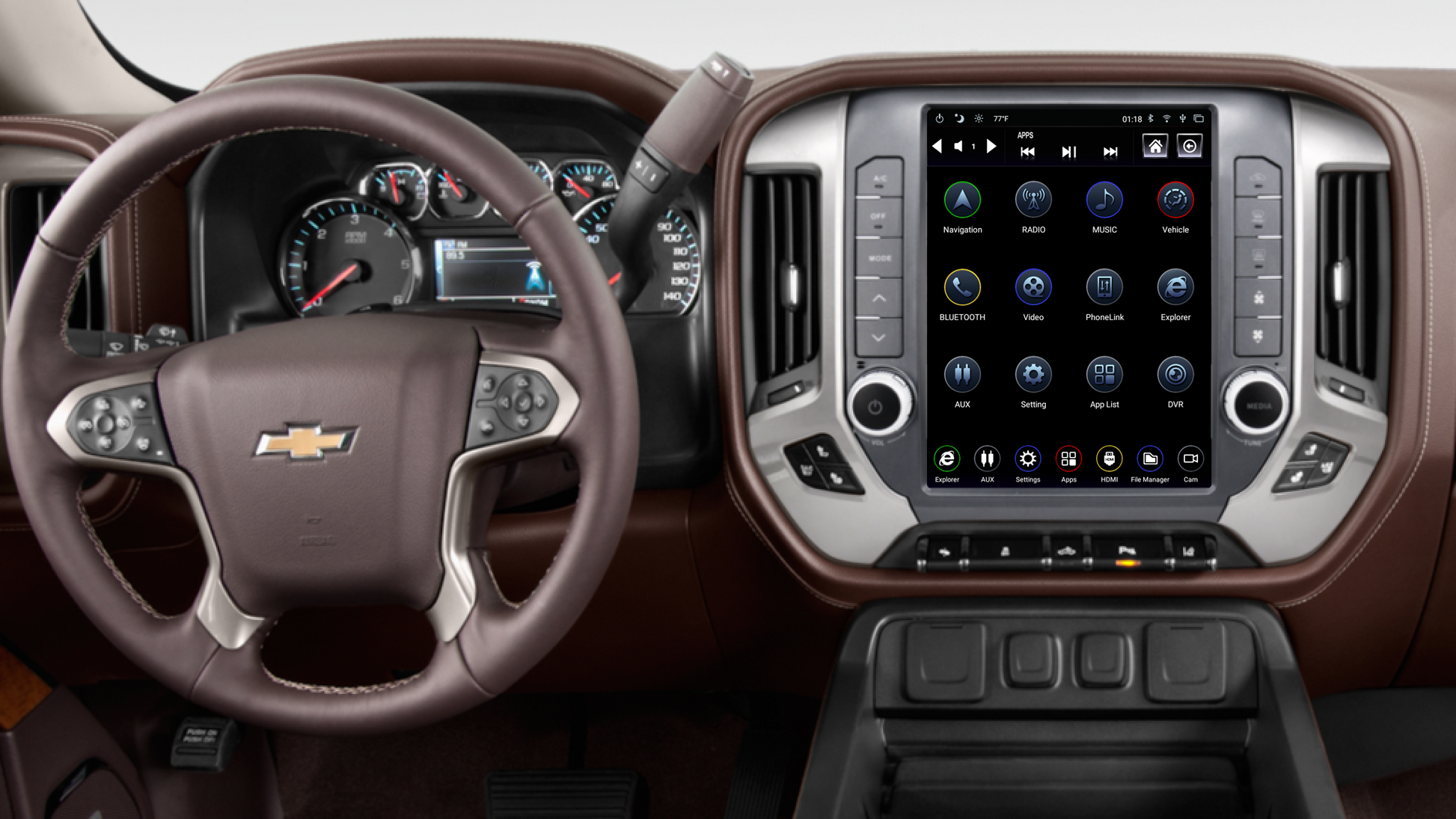 Linkswell 2014-2018 CHEVY SILVERADO/GMC SIERRA GENERATION 4 T-STYLE RADIO 1 - Wireless CarPlay/Android Auto Adapter (NO HDMI INPUT) TS-GMPU12-1RR-4B-(Factory Rework) - View 2