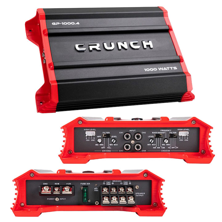 Crunch Ground Pounder 4-Channel Amplifier - Model GP10004