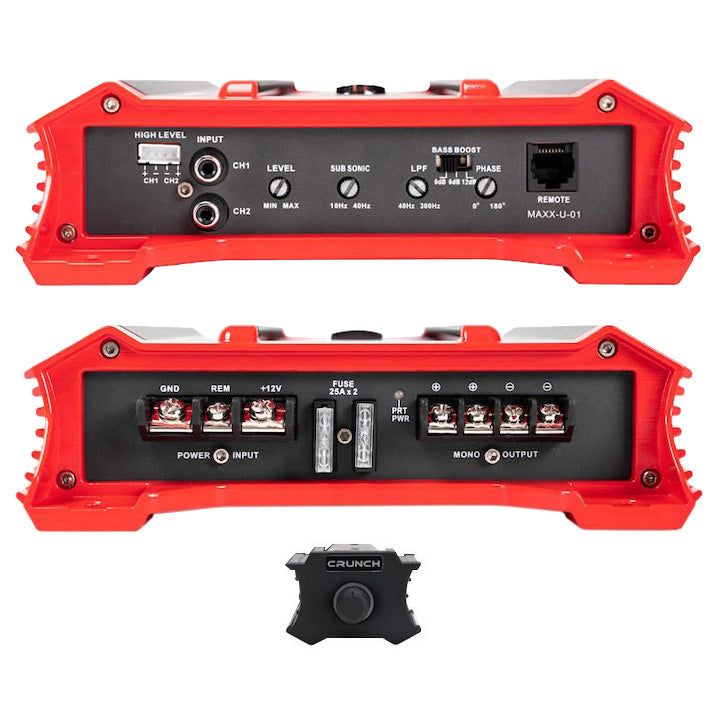 Crunch Ground Pounder 1 x 750W @ 4 Ohms and 1 x 1500W @ 2 Ohms Class A/B Amplifier - Model GP15001