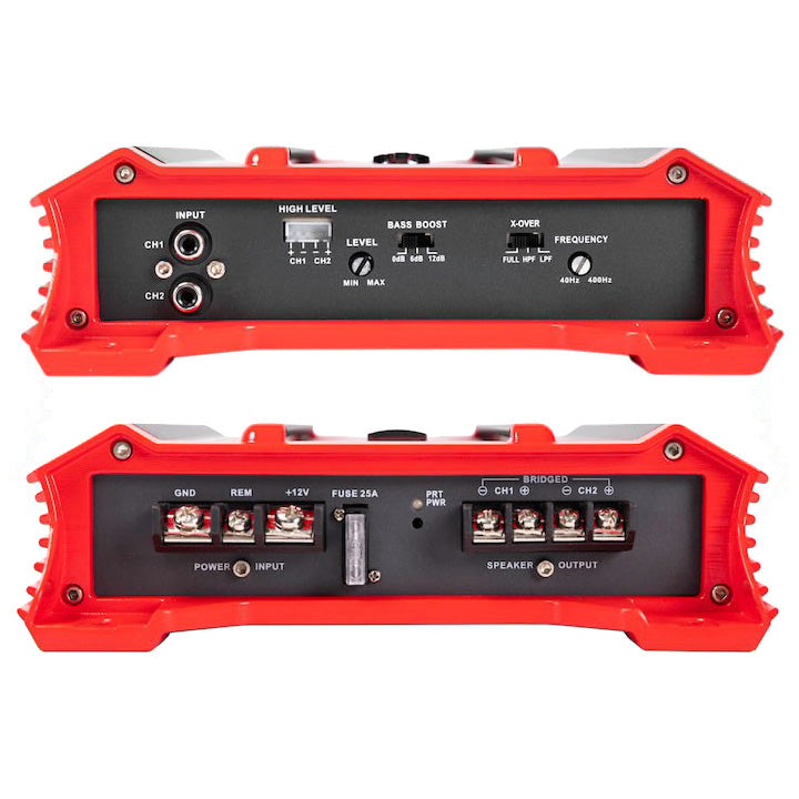Crunch Ground Pounder 2-Channel Amplifier GP15002 - 1500 Watts RMS at 4 Ohms Bridged, 2 x 750 Watts at 2 Ohms, 2 x 325 Watts at 4 Ohms