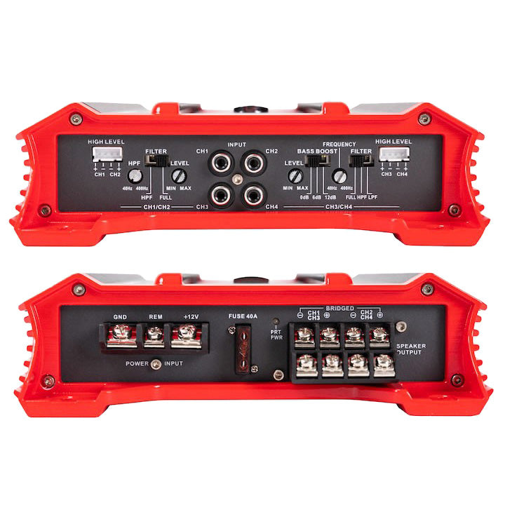 Crunch Ground Pounder 4-Channel Car Amplifier, Model GP15004 - 750 Watts @ 4 Ohms Bridged