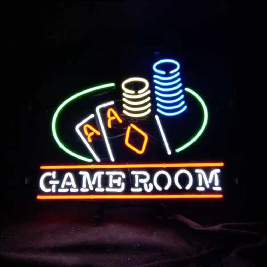 Gaming Table Poker Jetton Game Room Neon Signs
