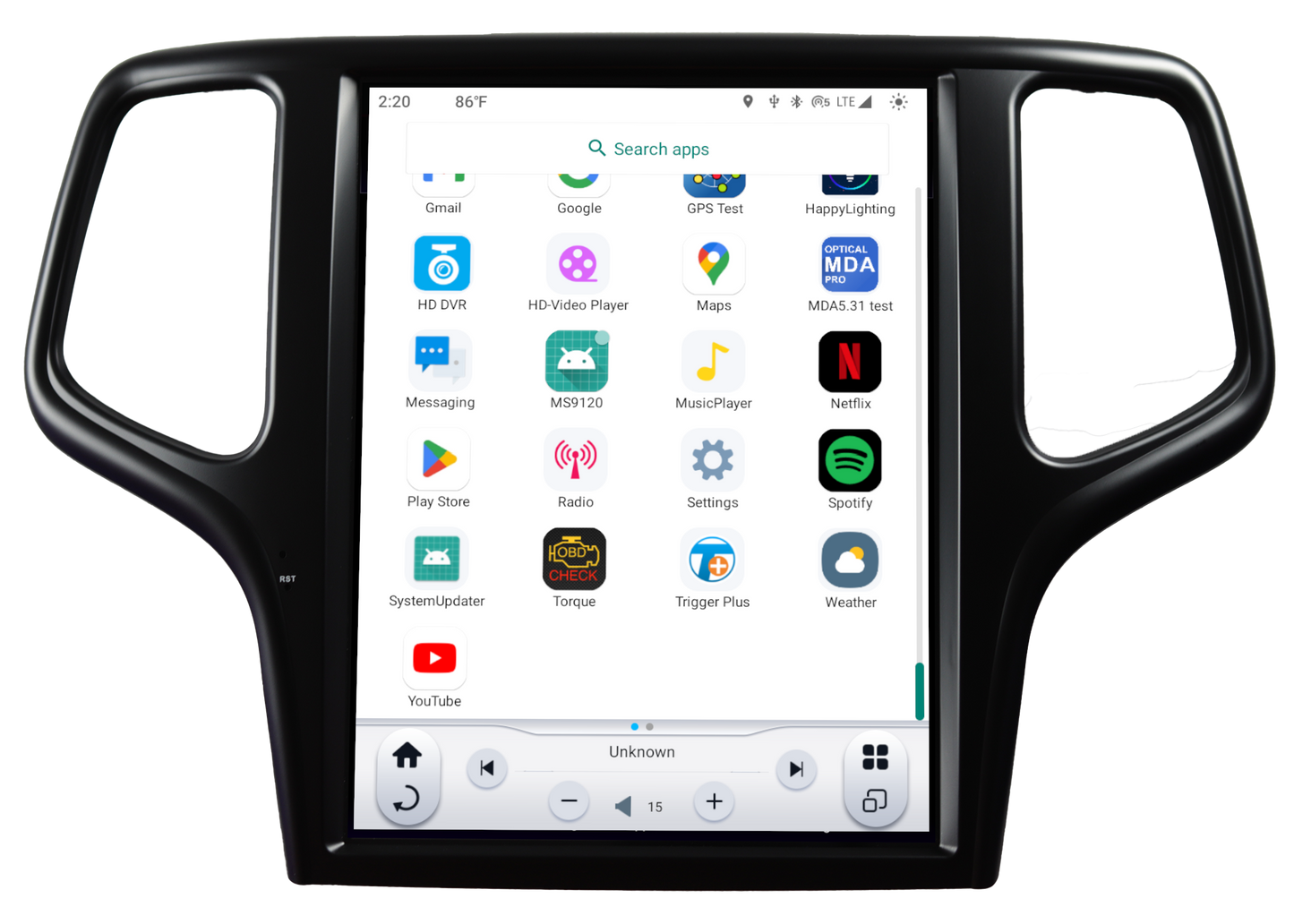 Linkswell 2014-2021 JEEP GRAND CHEROKEE GENERATION 6 T-STYLE RADIO - View 1