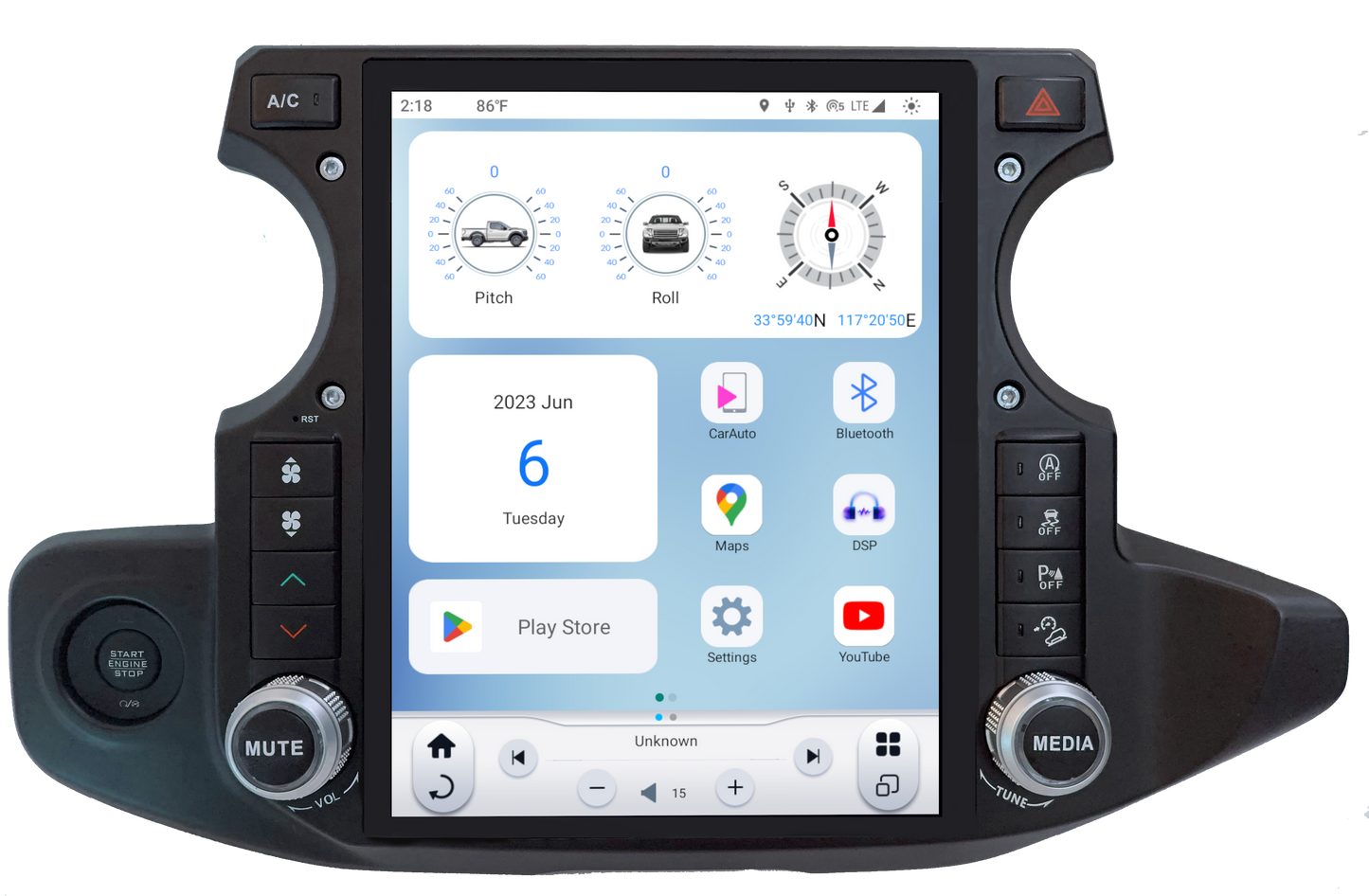 Linkswell 2018-UP JEEP WRANGLER JL / GLADIATOR JT GENERATION 6 T-STYLE RADIO - View 2