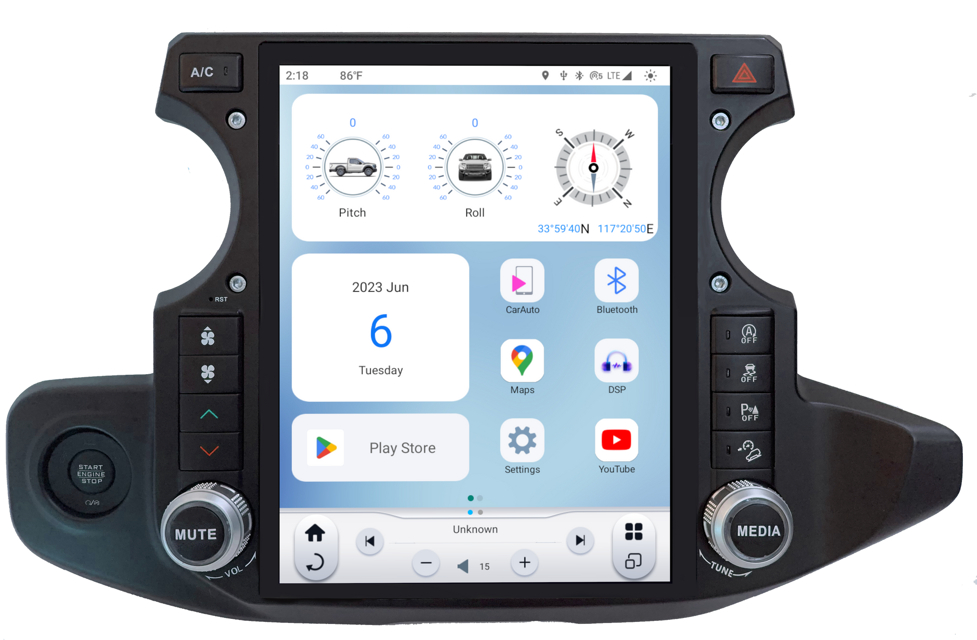 Linkswell 2018-UP JEEP WRANGLER JL / GLADIATOR JT GENERATION 6 T-STYLE RADIO - View 2