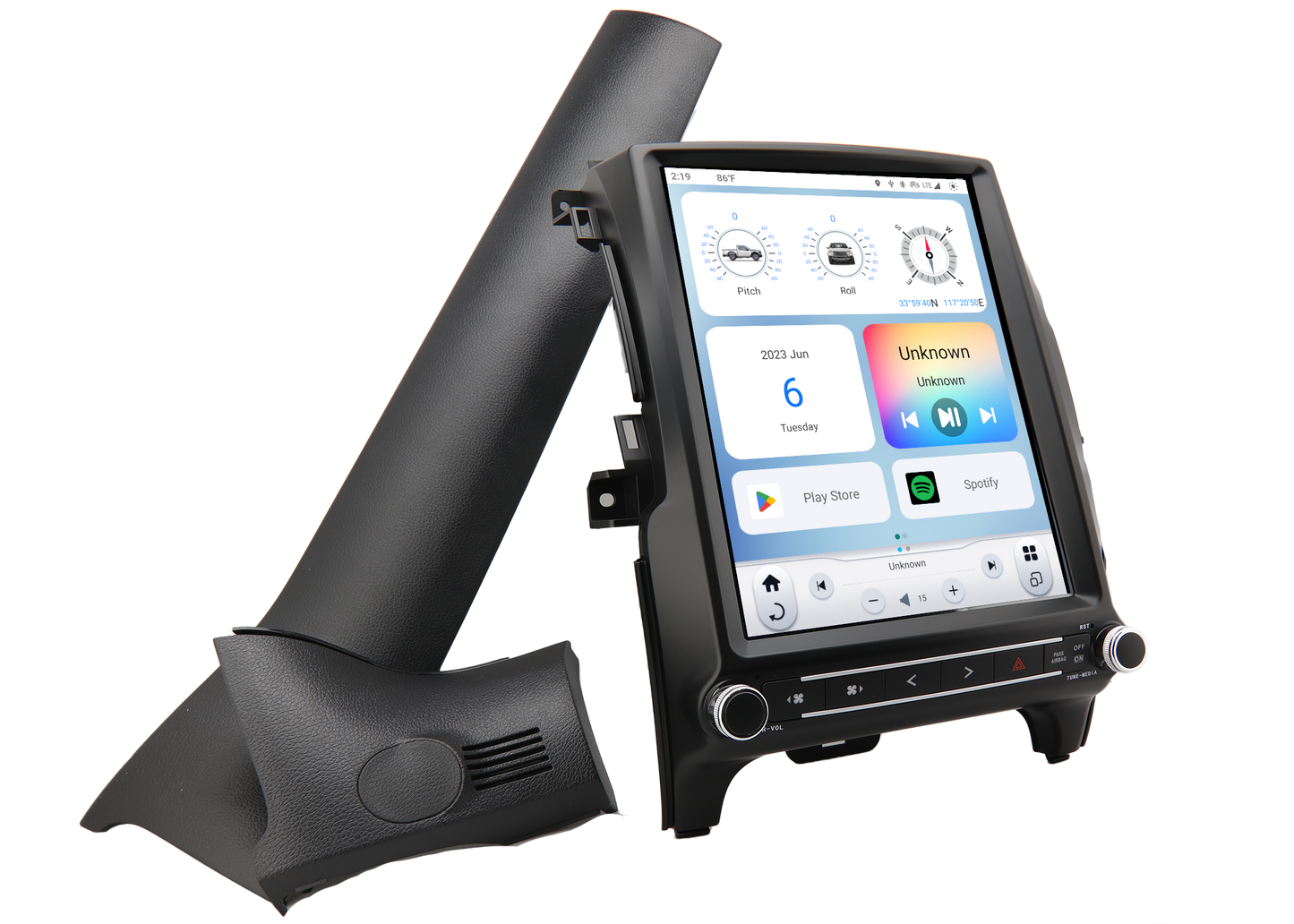 Linkswell 2018-UP FORD RANGER GENERATION 6 T-STYLE RADIO - View 1
