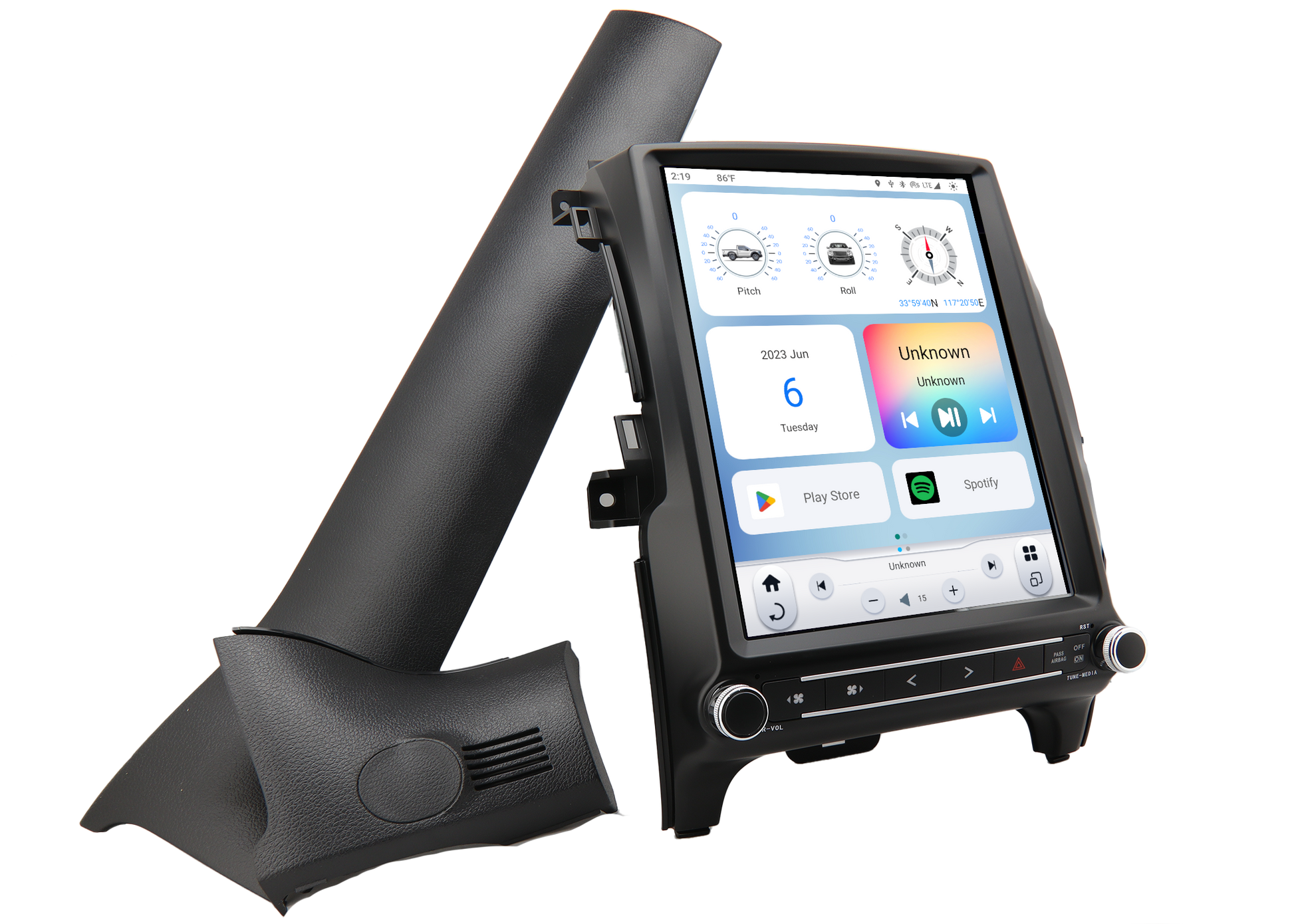 Linkswell 2018-UP FORD RANGER GENERATION 6 T-STYLE RADIO - View 1
