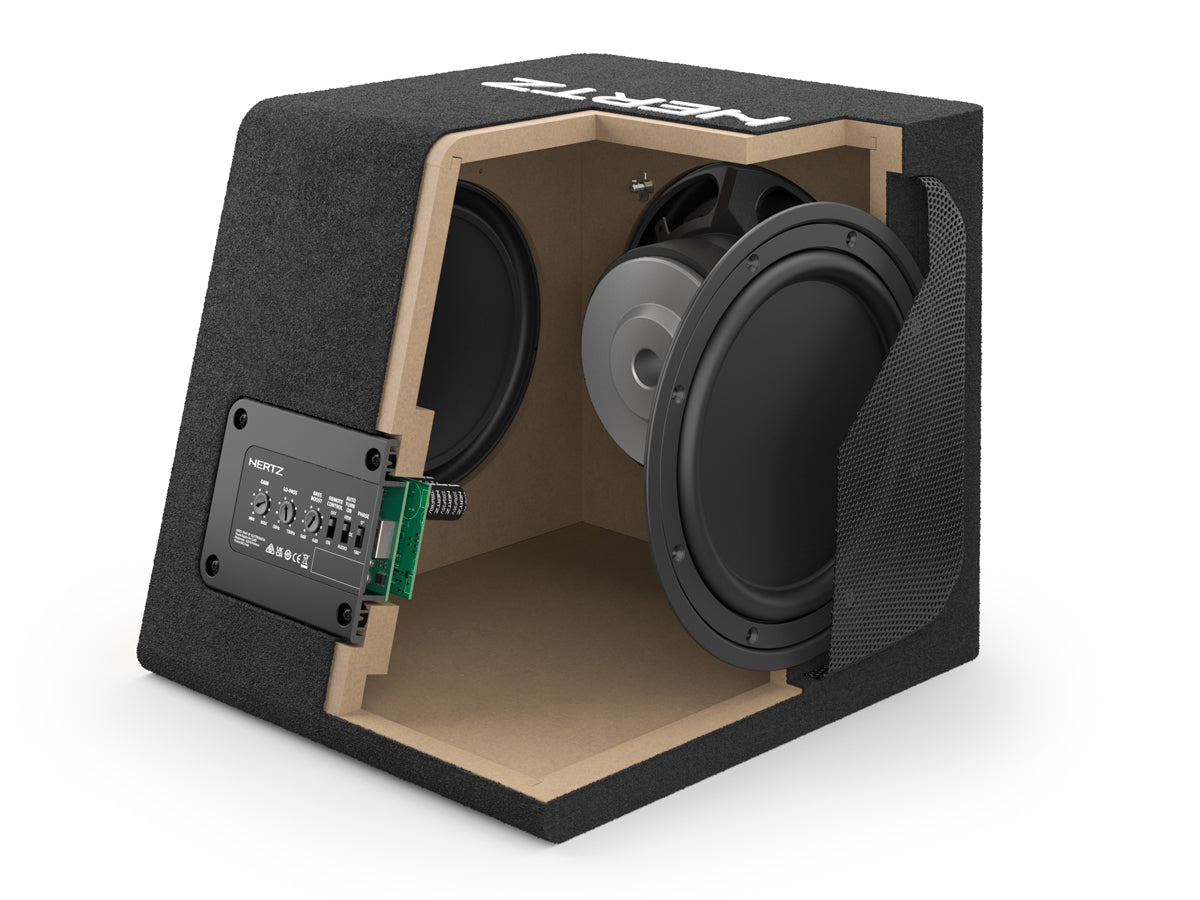 Hertz DBA 201 200 (8) mm (in.) | 440 W | 0.4 Ohm | Active subwoofer box with double passive radiators