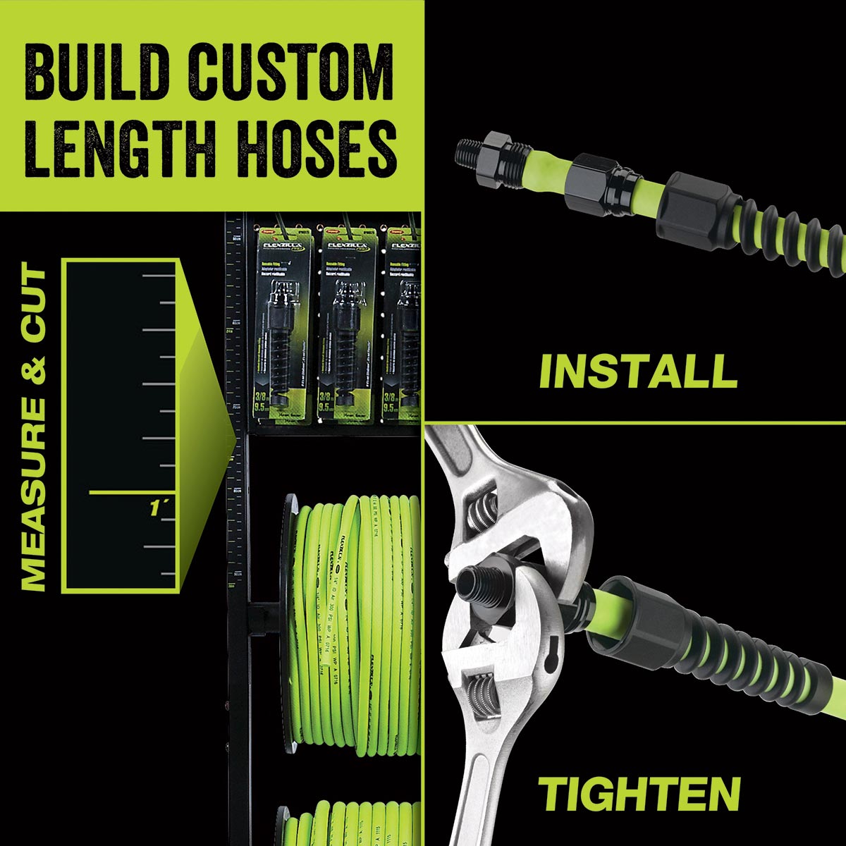 Flexzilla Pro HFZ12250YW Heavy-Duty Lightweight Bulk Air Hose, 1/2-Inch x 250-Foot