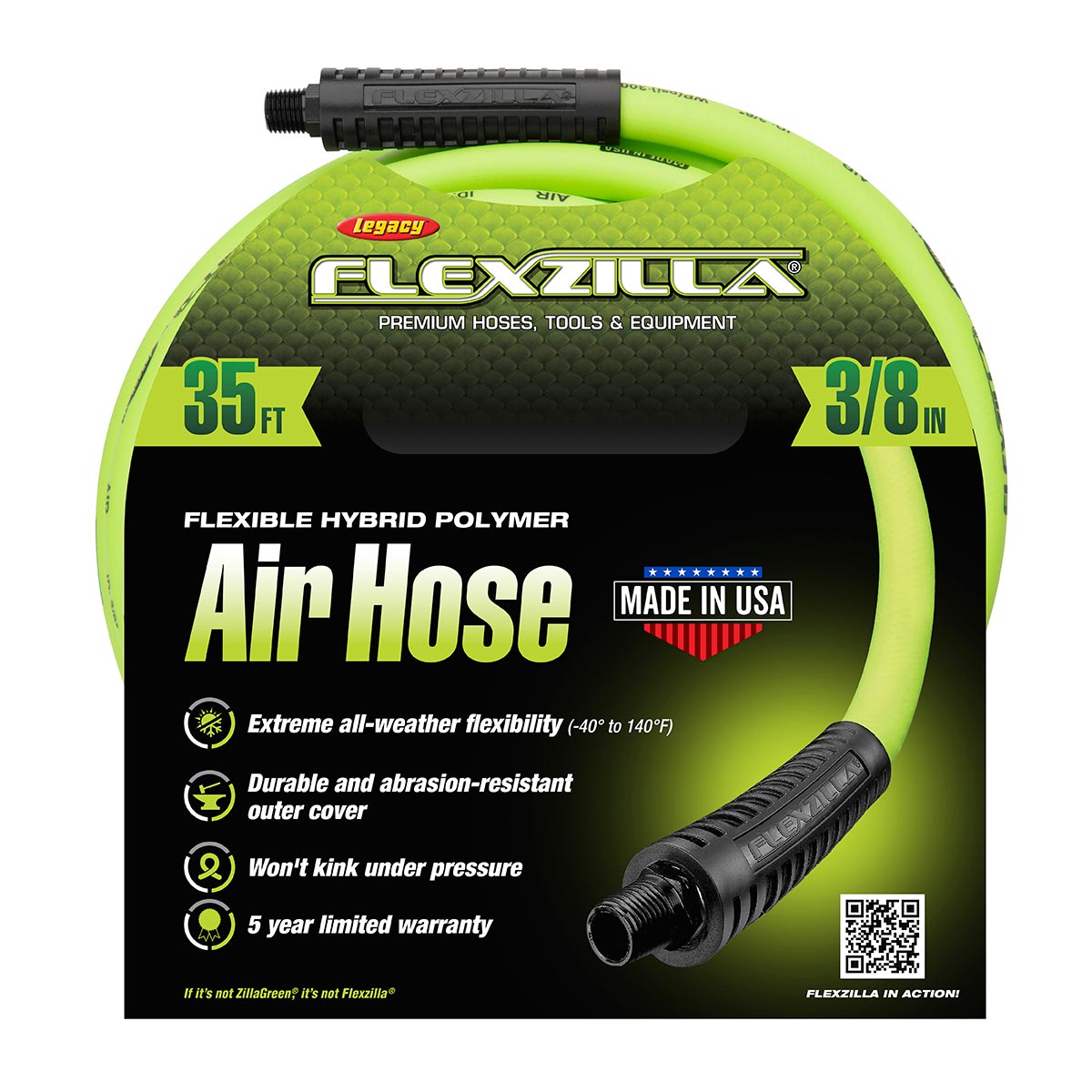 Flexzilla Heavy Duty Lightweight Air Hose 3/8 in. x 35 ft.