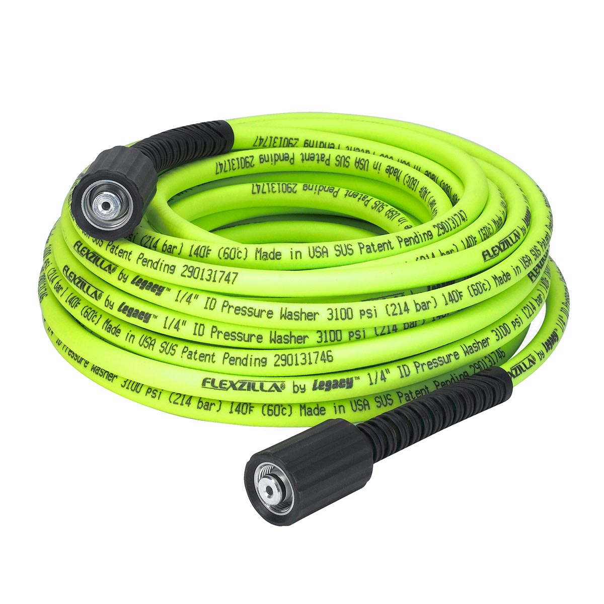 Flexzilla Pressure Washer Hose 1/4 in. x 50 ft. with M22 Fittings