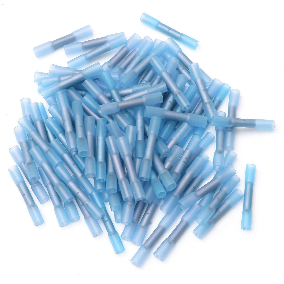 Xscorpion Heat Shrink Butt Connectors 14/16 Gauge, Blue, 50-Pack