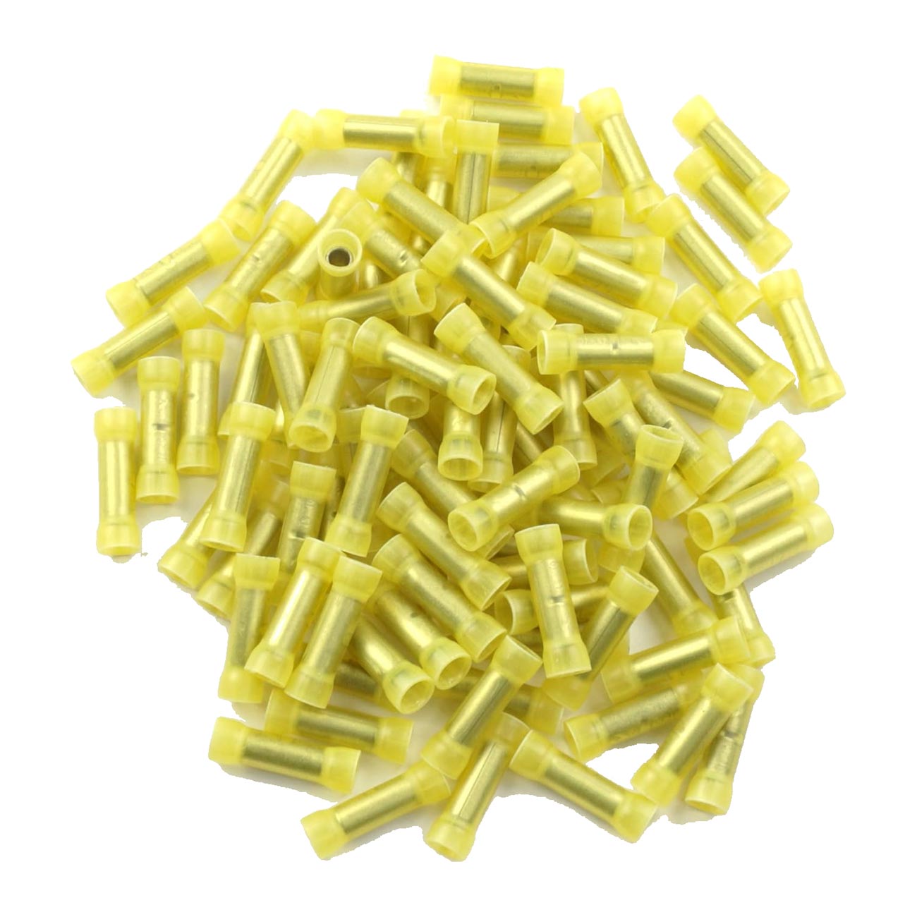 Xscorpion Heat Shrink Butt Connectors 10/12 Gauge - Yellow, Pack of 50