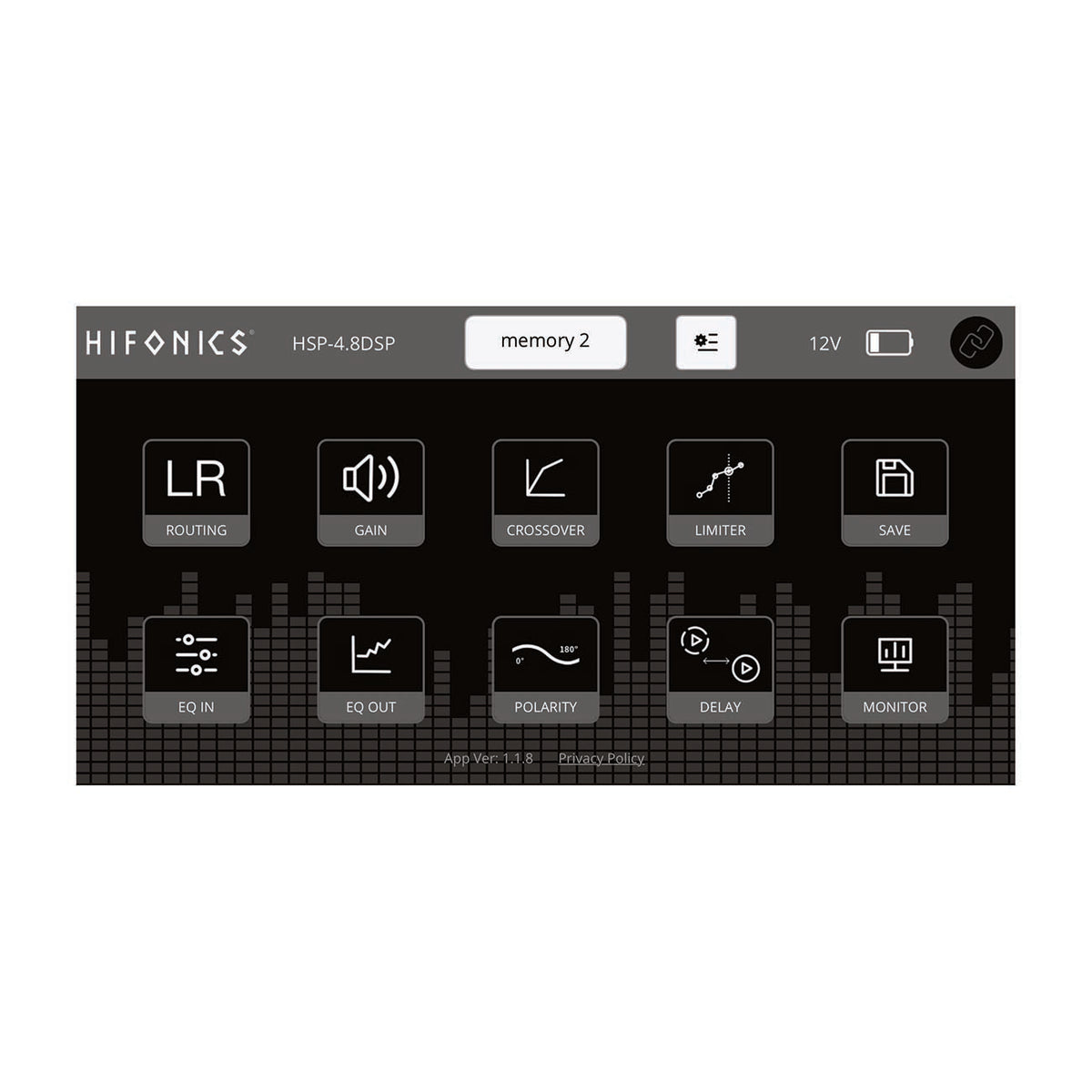 Hifonics HSP48DSP Digital Signal Processor with 31-Band Parametric EQ and Bluetooth