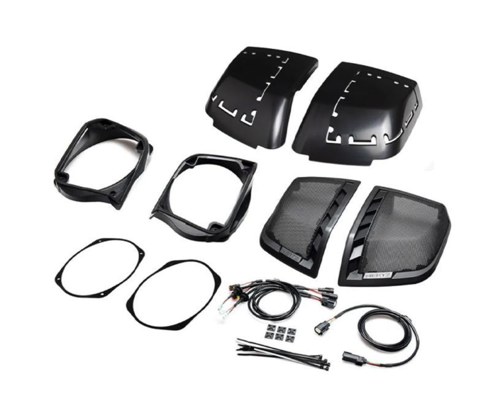 Hertz 6x9" Cut-In Saddle Bag Lid Kit For 14-23 Harley w/ SX690 6x9" Speakers: HD14H6X9