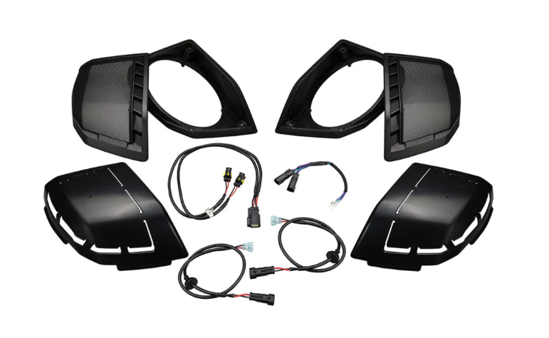 Hertz 6x9" Cut-In Saddle Bag Lid Kit For 24+ Harley w/ SX690 6x9" Speakers: HD24H-6X9