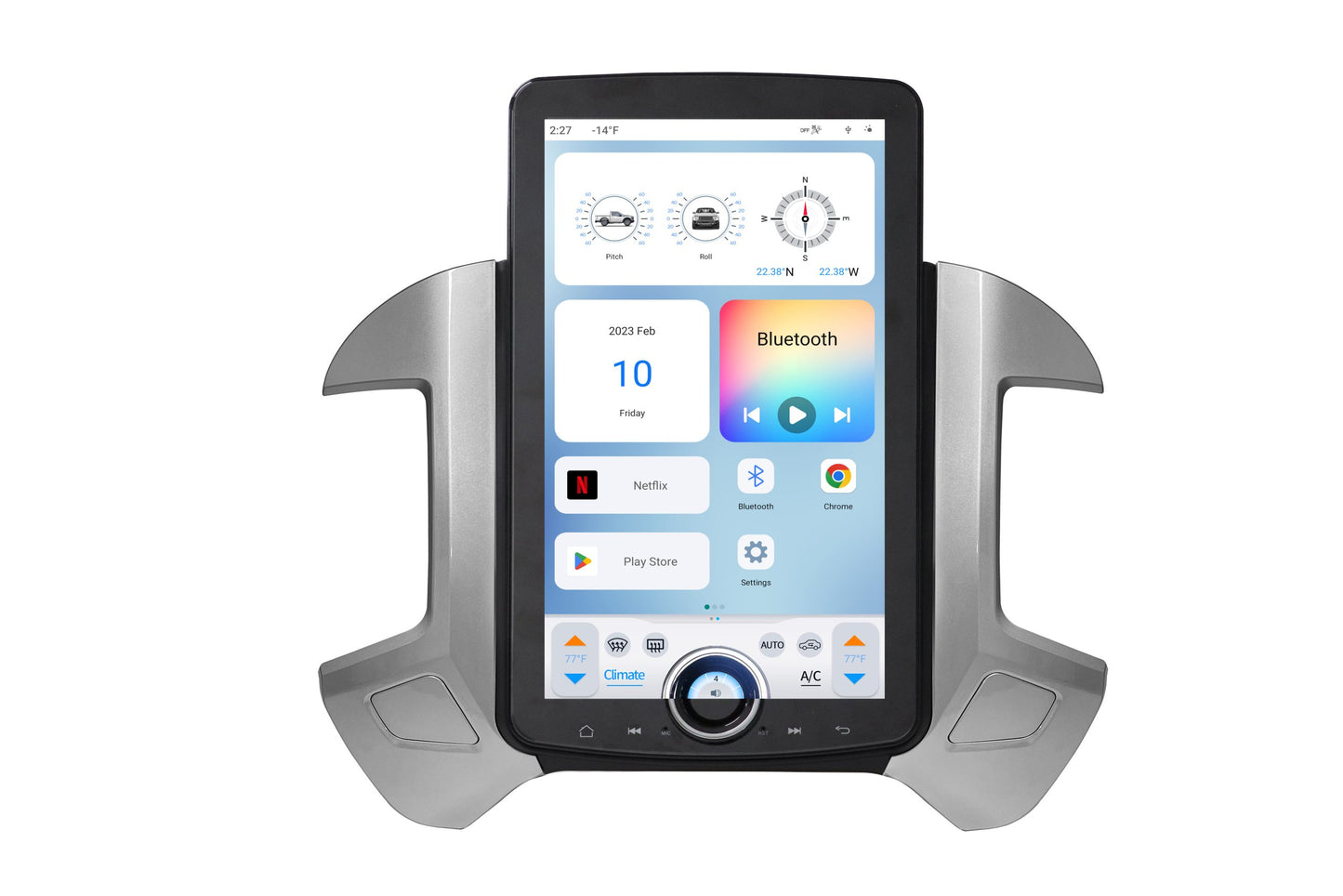 Linkswell 2014-2018 CHEVY SILVERADO / GMC SIERRA T-STYLE XL RADIO - View 1