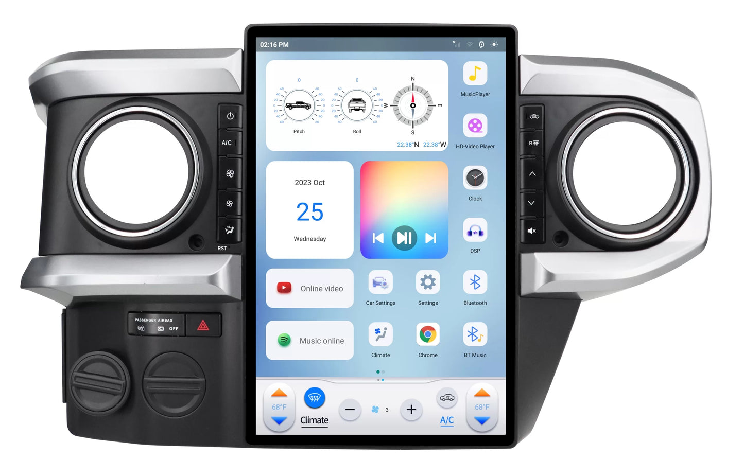 Linkswell 2016-2023 TOYOTA TACOMA GENERATION 6 T-STYLE RADIO - View 1