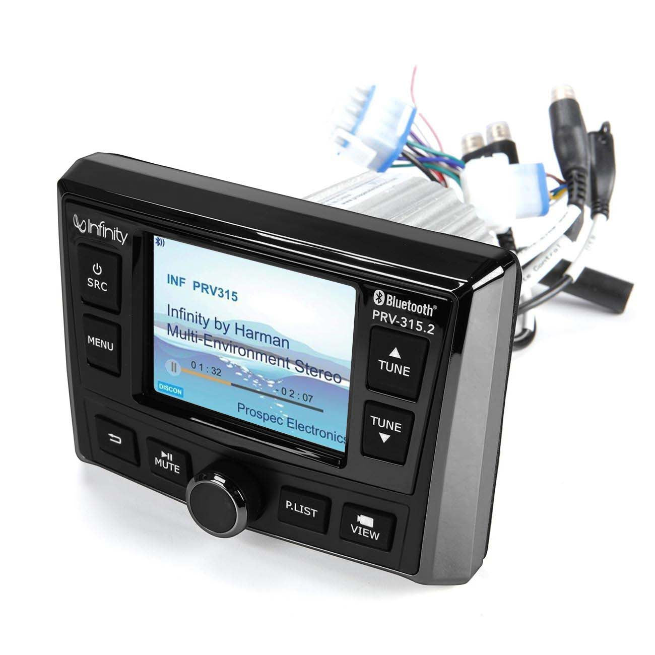 Prospec Infinity Marine AM/FM Weather Mechless Receiver with Bluetooth - Model PRV3152