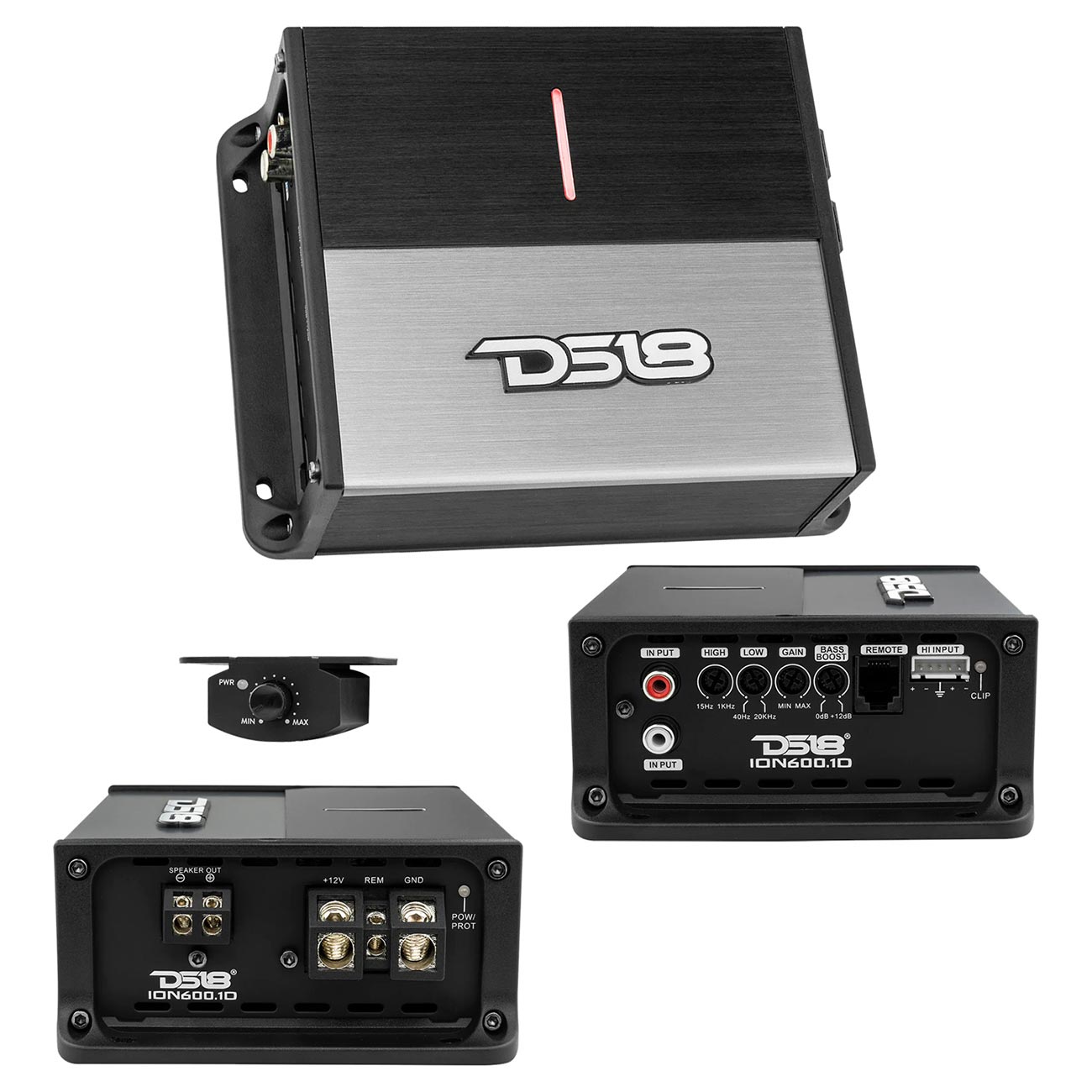 DS18 ION Compact Monoblock Amplifier 600W RMS, 1800W Max - Model ION6001D