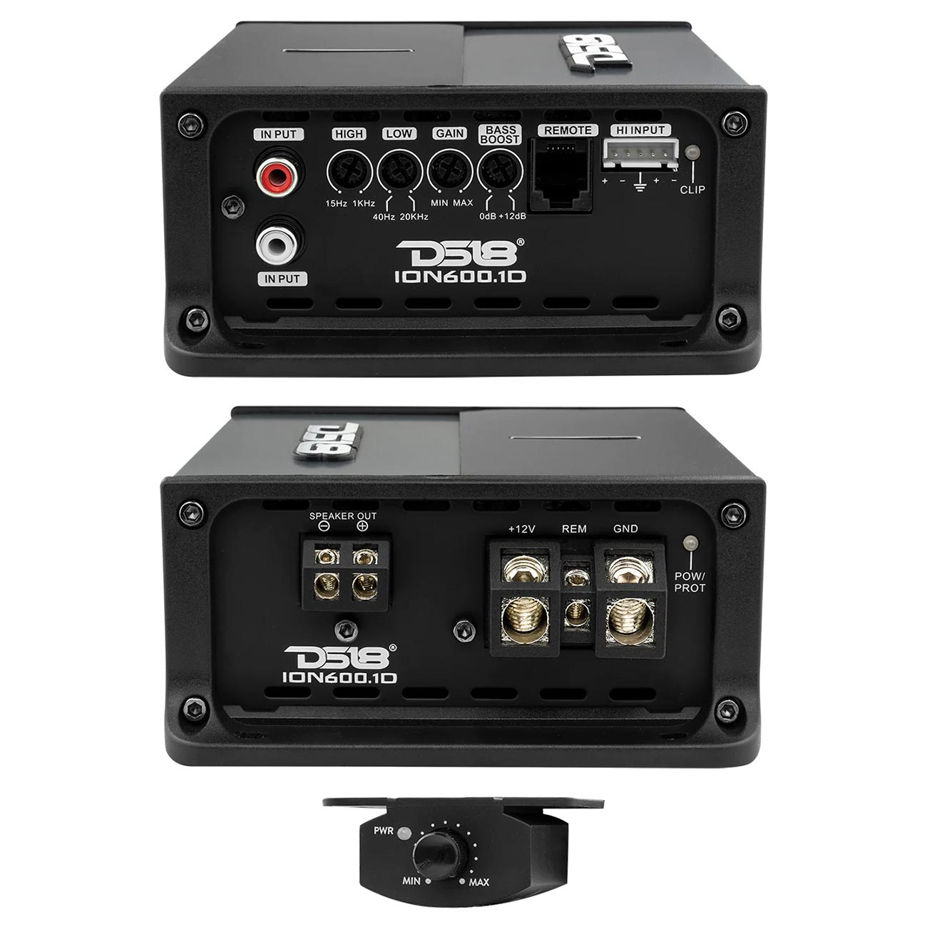 DS18 ION Compact Monoblock Amplifier 600W RMS, 1800W Max - Model ION6001D