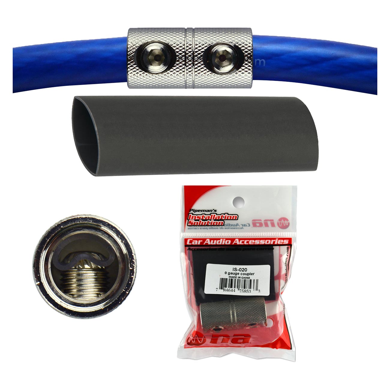 Audiopipe Installation Solution Cable Coupler for 0-Gauge Wiring - View 2
