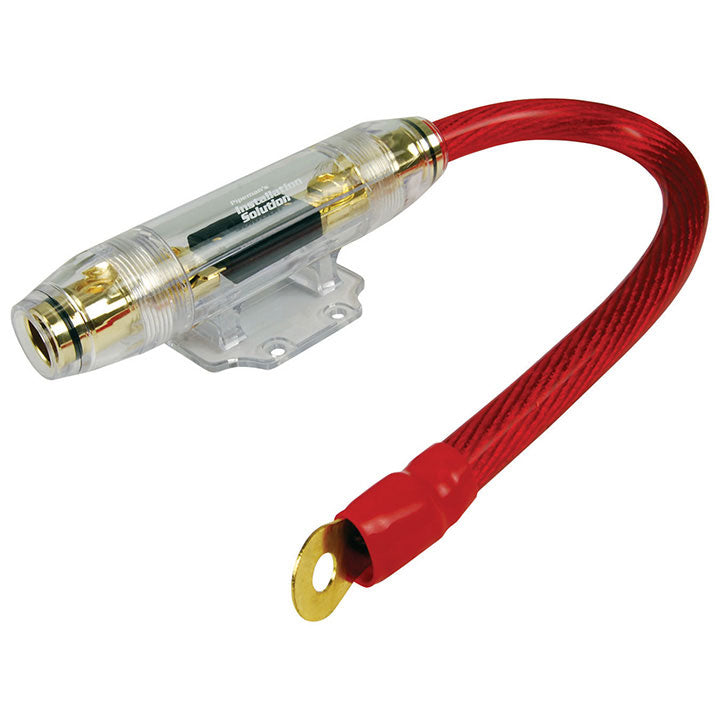 Nippon Installation Solution ANL In-Line Fuse Holder & 100 Amp Fuse with 12-Inch 0 Gauge Cable