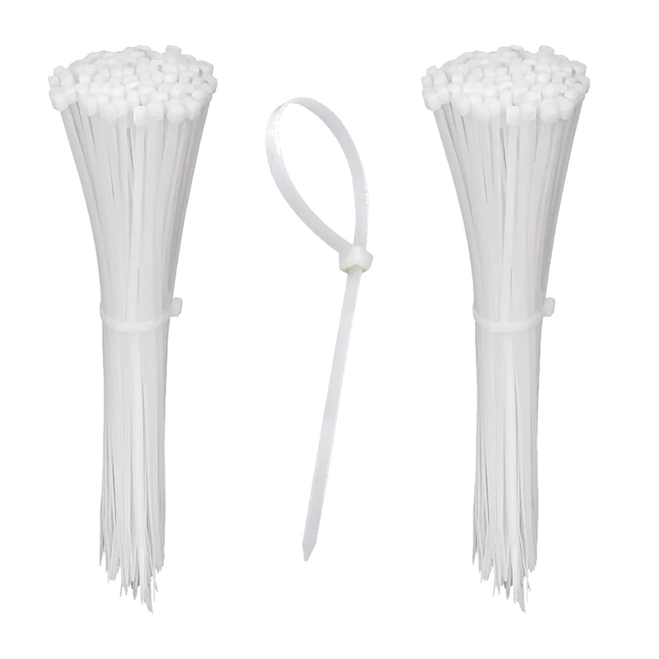 Nippon Installation Solution White Nylon Wire Ties, 100 Count