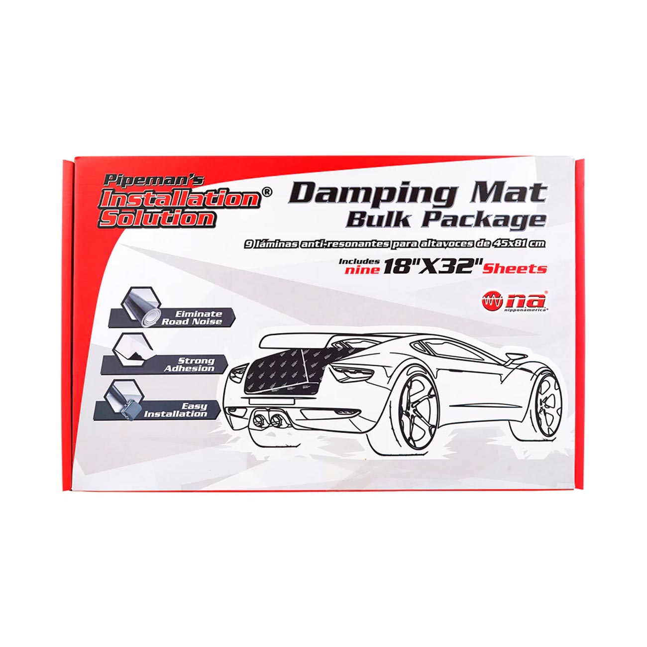 Nippon Installation Solution Sound Dampening Mat Bulk Package - (9) 18" x 32" Sheets