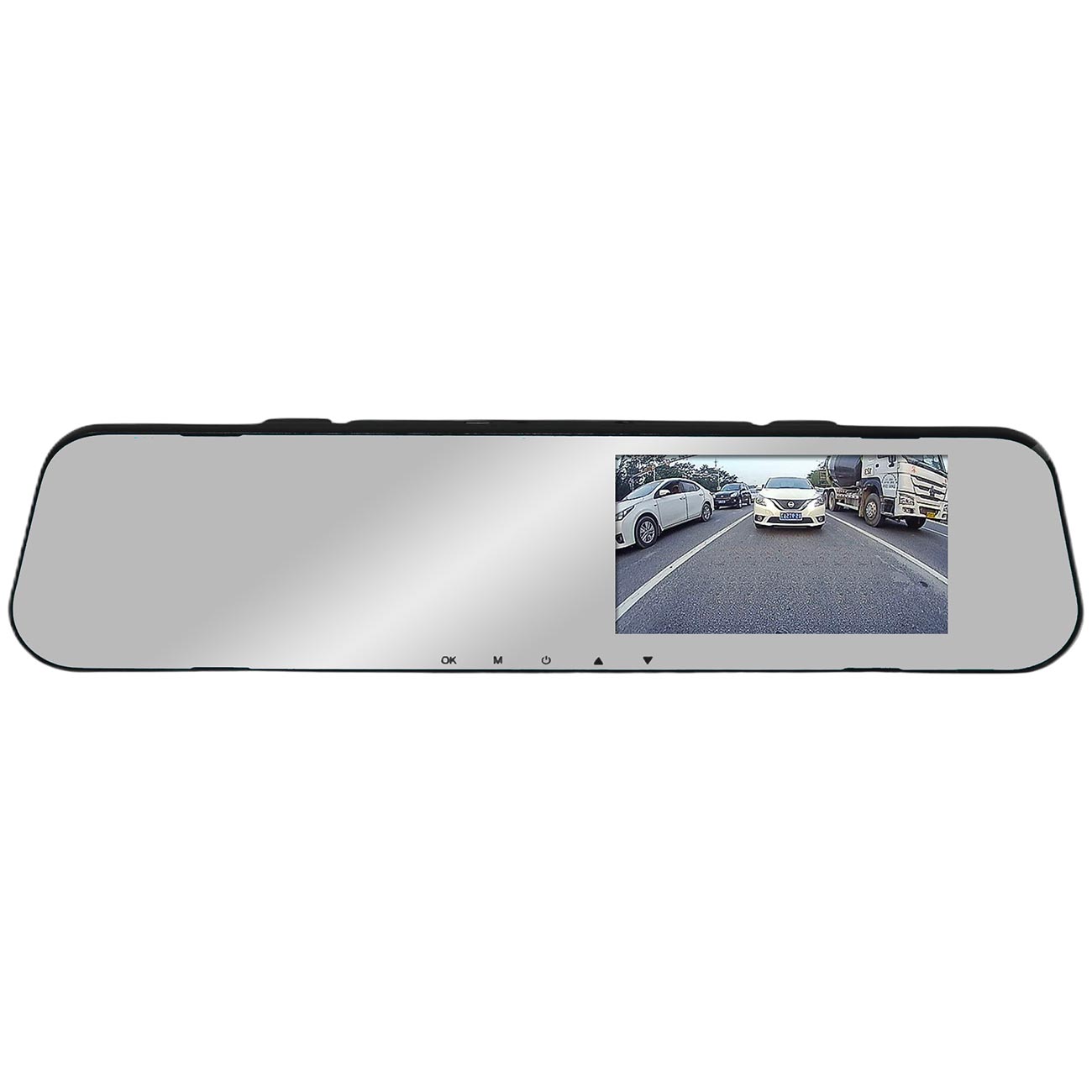 Nippon Installation Solution Mirror with Front and Rear View Cameras, 4.3 Inch Monitor and DVR - Model ISRVDVR43