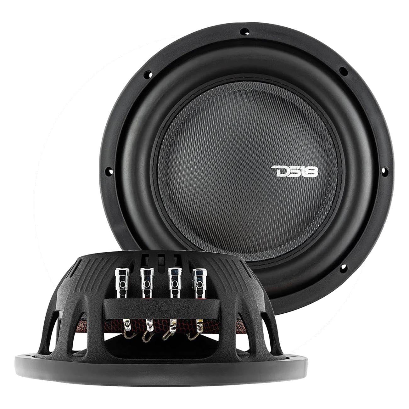 DS18 IXS Shallow 10-Inch Dual Voice Coil Subwoofer - 4 Ohm, 1200 Watts