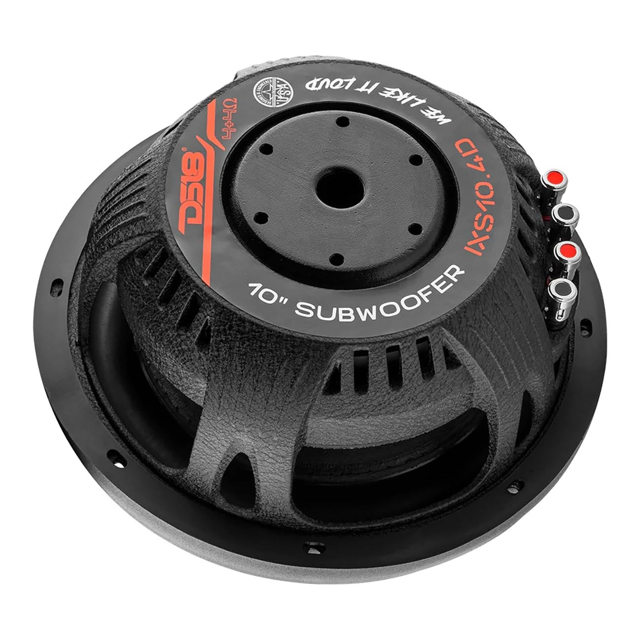 DS18 IXS Shallow 10-Inch Dual Voice Coil Subwoofer - 4 Ohm, 1200 Watts