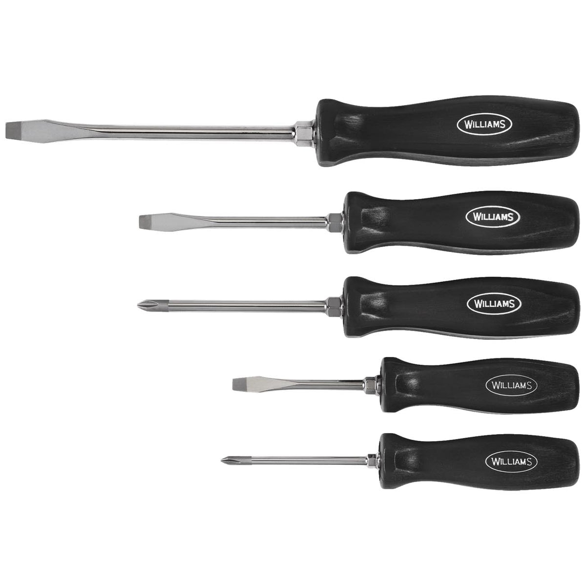 Williams JHW100P5MD Endurogrip Mixed Screwdriver Set, 5-Piece